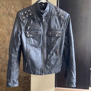 Studded Leather Jacket by Bod & Christensen Small